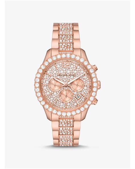 michael kors layton chronograph stainless steel watch|Oversized Layton Pavé Rose Gold.